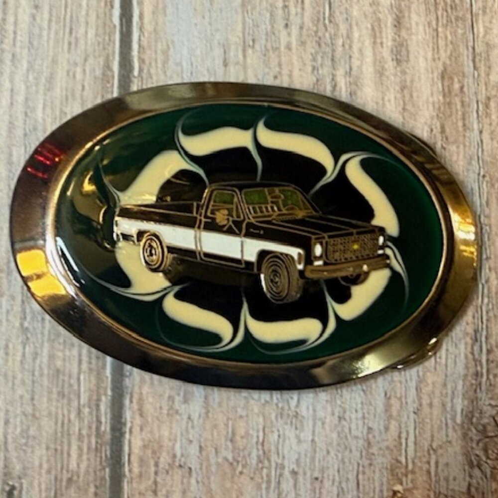 Vintage Epoxy Belt Buckle – Ford Ranger Pickup Truck – New Old Stock – 1980s